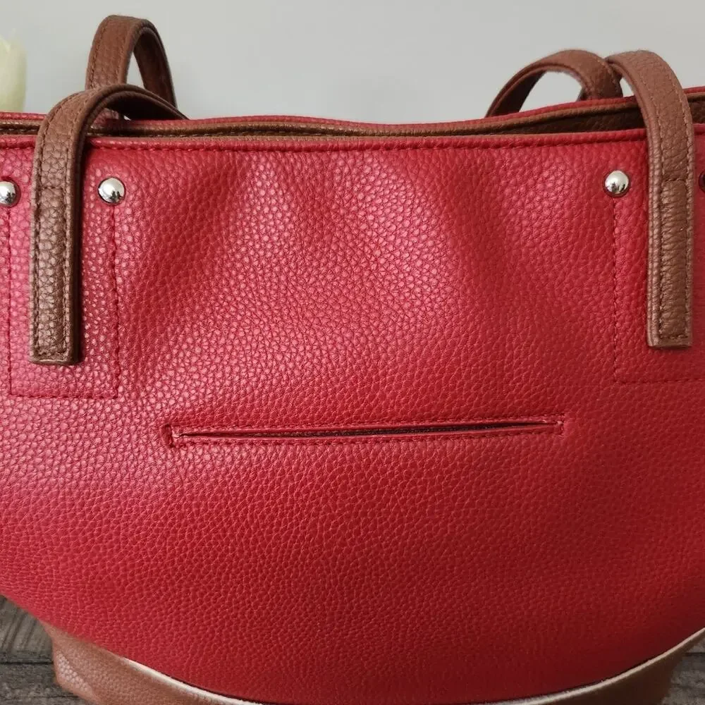 Stone Mountain Leather Tote bag with Zipper Pockets